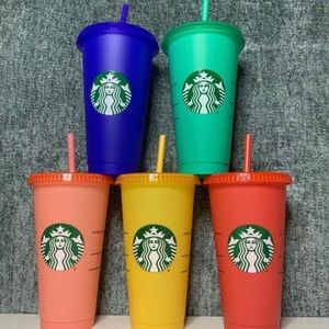 Starbucks color changing cups set of 5